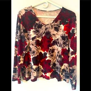 Pretty and fun too with 3/4 sleeves.  Gorgeous roses.